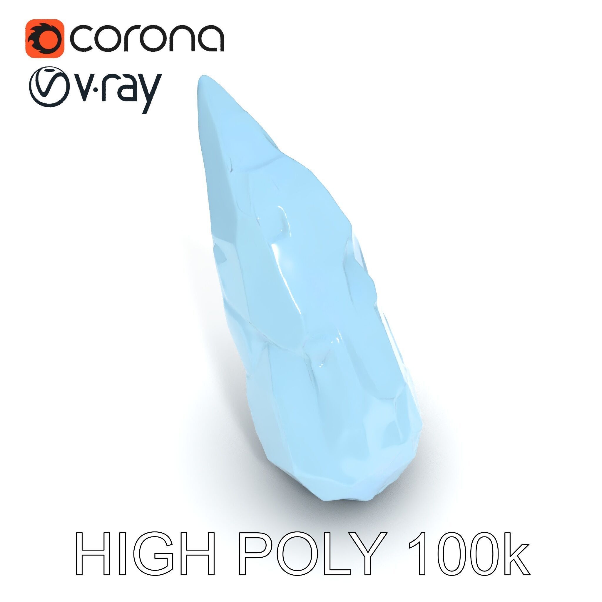 Crystal Shard Model Pack  Realistic Detailed Collection Low-poly 3D model_25