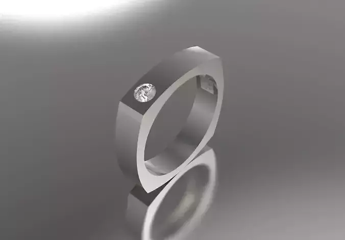 gold man ring mr0061 3D print model
