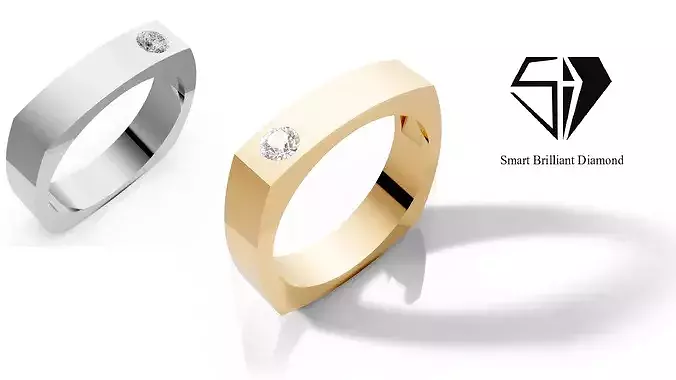 gold man stl 3dm ring mr0061