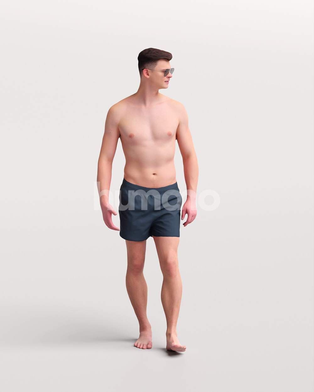 Humano Man in swimsuit walking around the pool -2507-057-2999 3D model_6