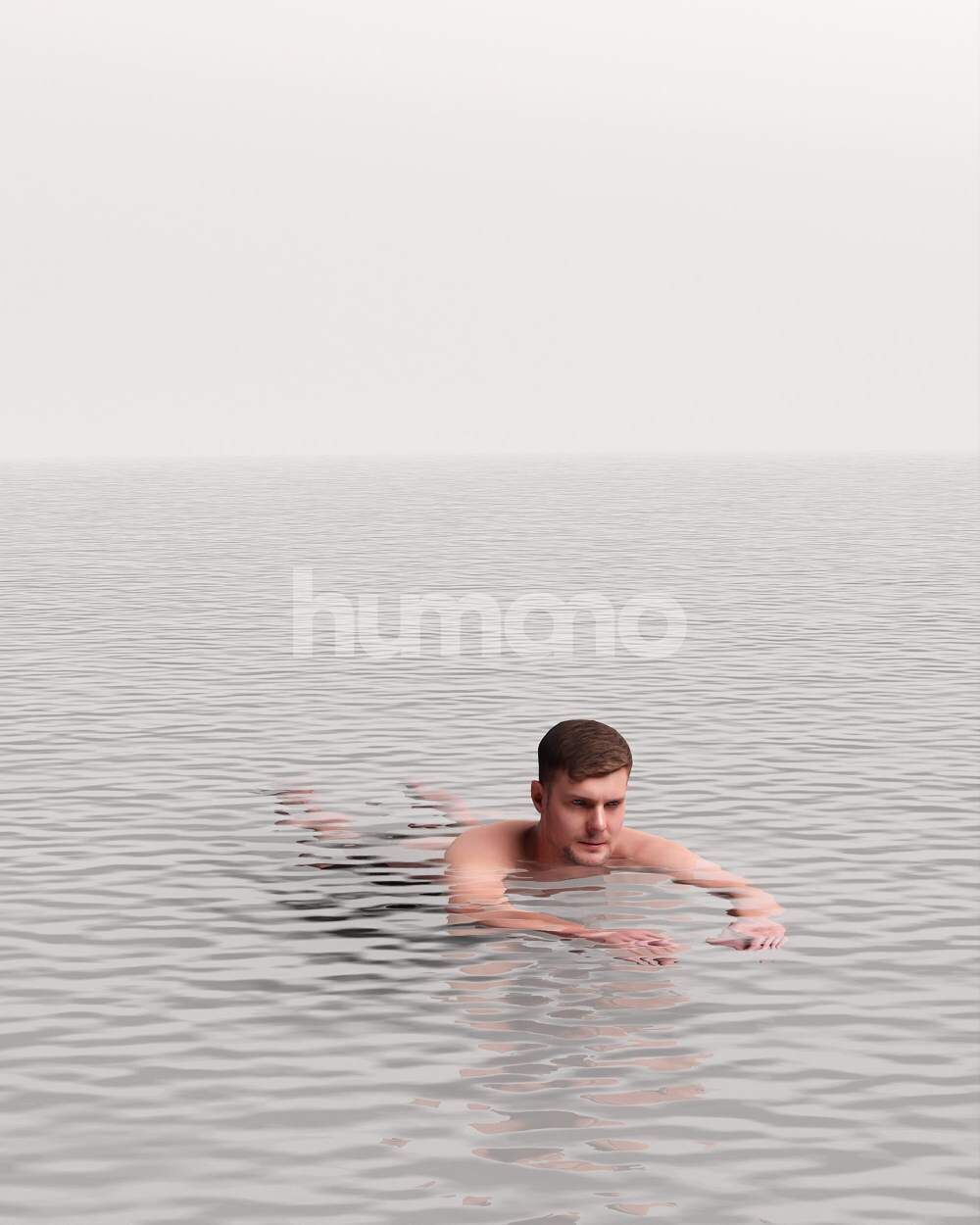 Humano Man in swimsuit swimming in the pool -2507-056-2983 3D model_10