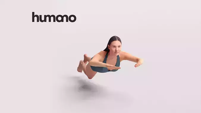 Humano Woman  in swimsuit swimming in the pool -2507-050-7606 3D model