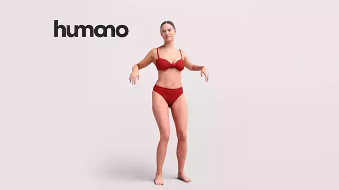 Humano Woman in swimsuit leaning against the pool -2507-050-7516