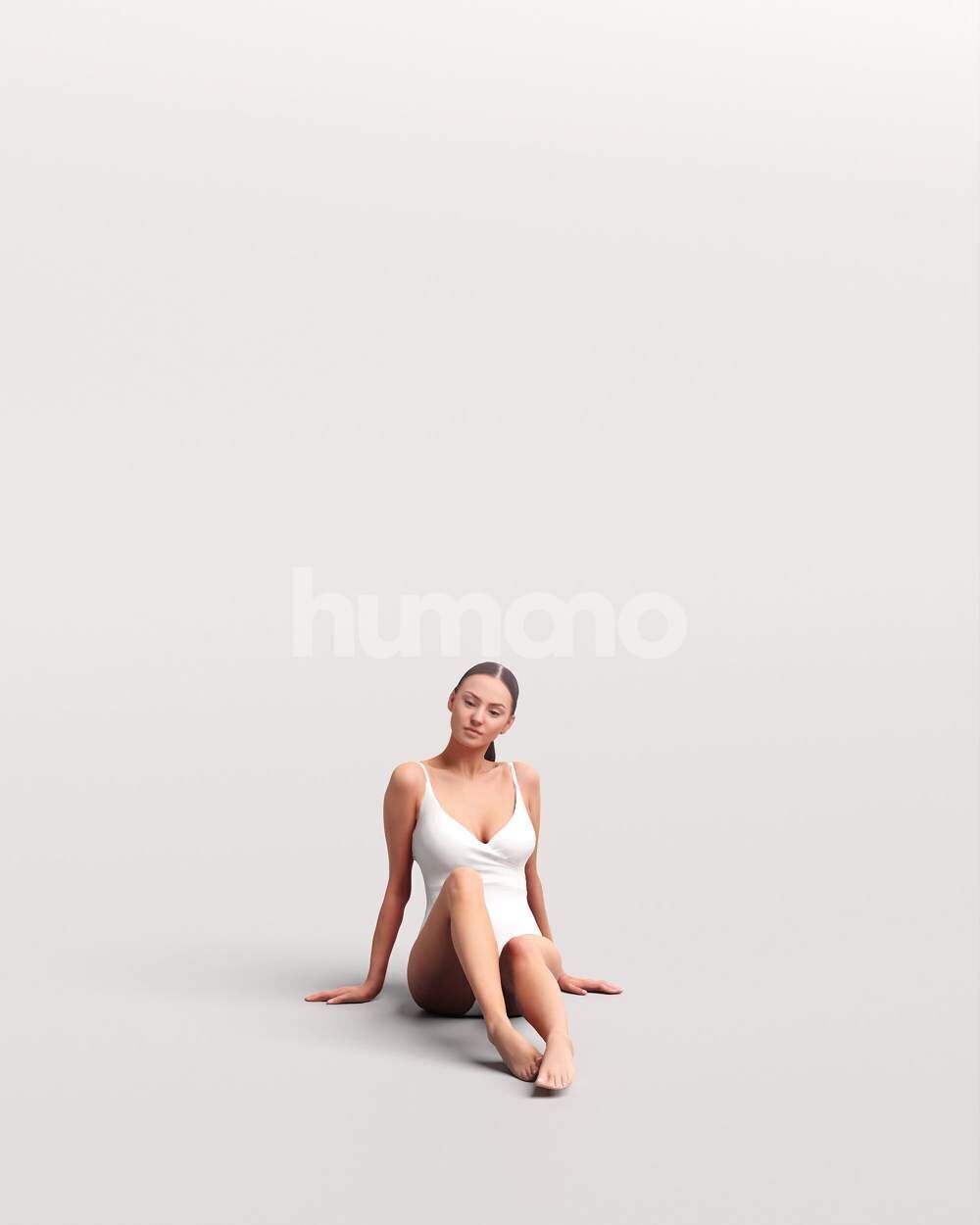 Humano Woman in swimsuit sitting on the pool -2507-050-7481 3D model_6
