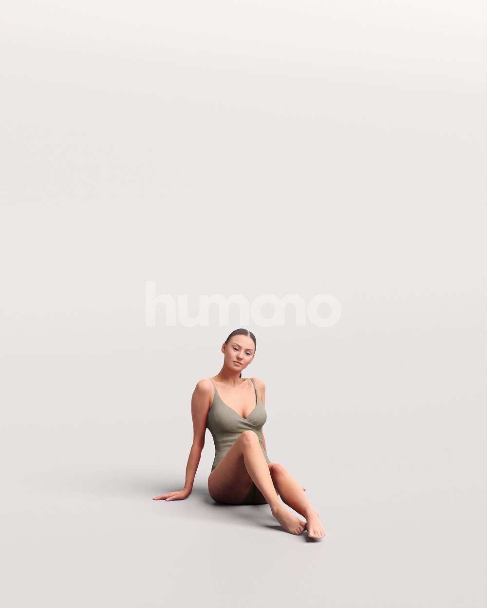 Humano Woman in swimsuit sitting on the pool -2507-050-7481 3D model_11