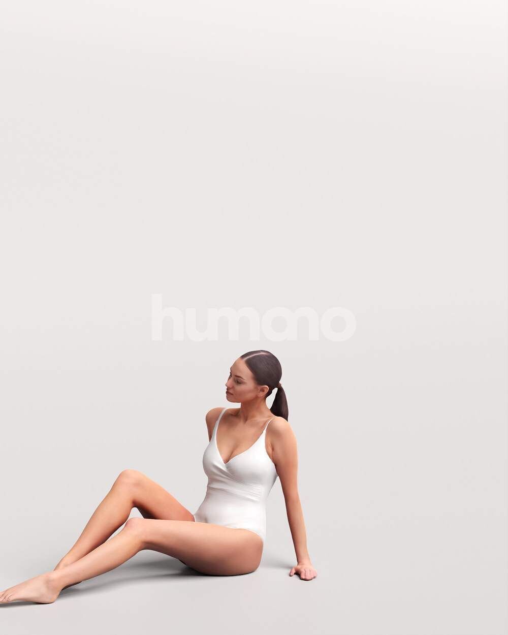Humano Woman in swimsuit sitting on the pool -2507-050-7481 3D model_8