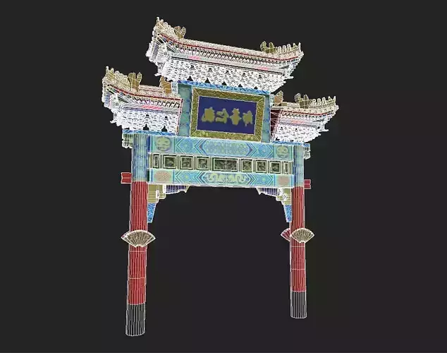 3D Model of Yokohama Gate Japan