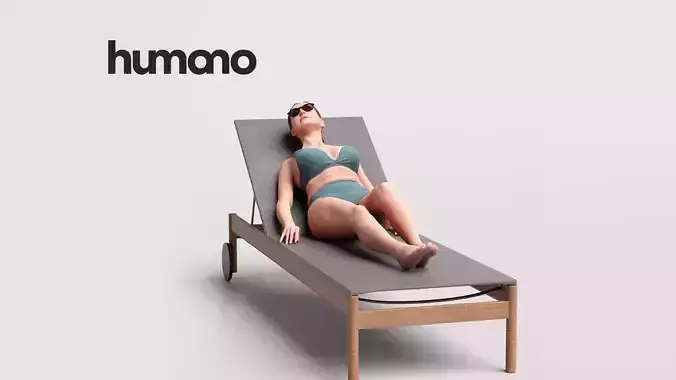 Humano Woman in swimsuit lying on the sunbed -2507-032-7354