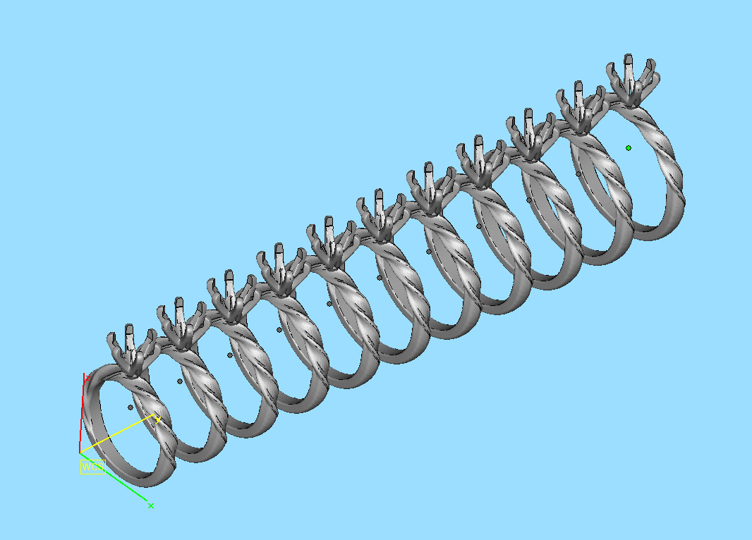 Olivia Twisted Solitaire Engagement Ring 1ct Diamond 3D model 3D print model_42