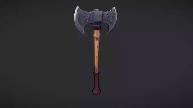 Double-headed battle axe2