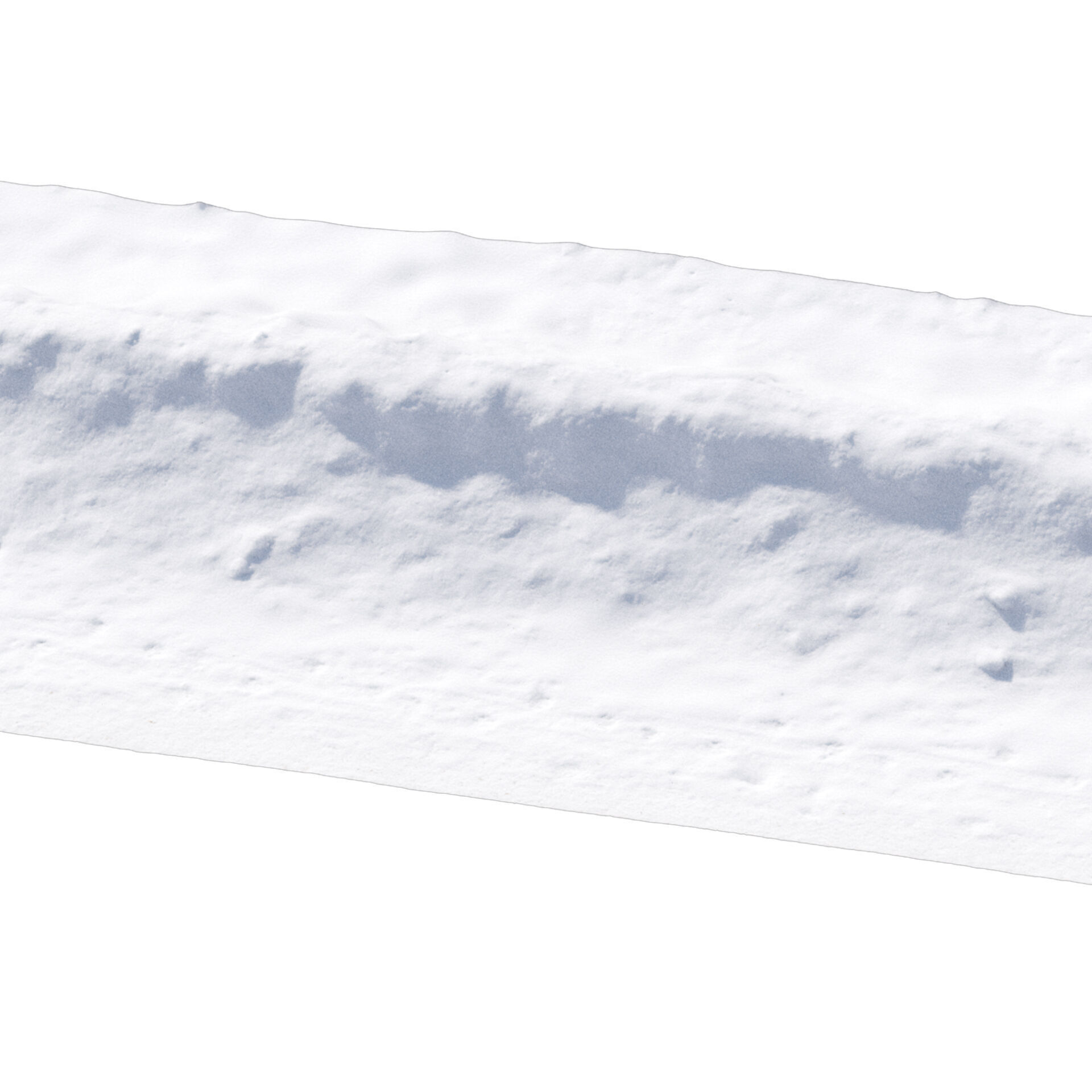 Snowdrift by the road 3D model_1