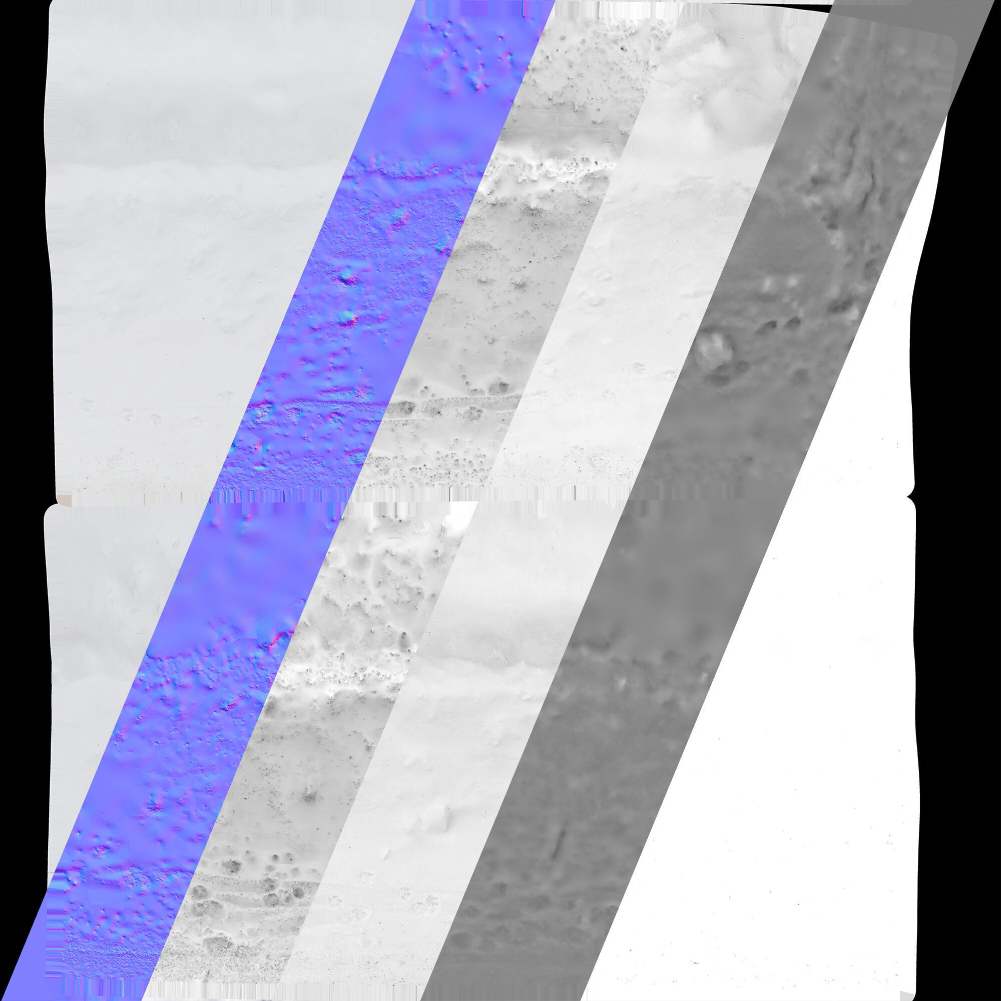 Snowdrift by the road 3D model_3