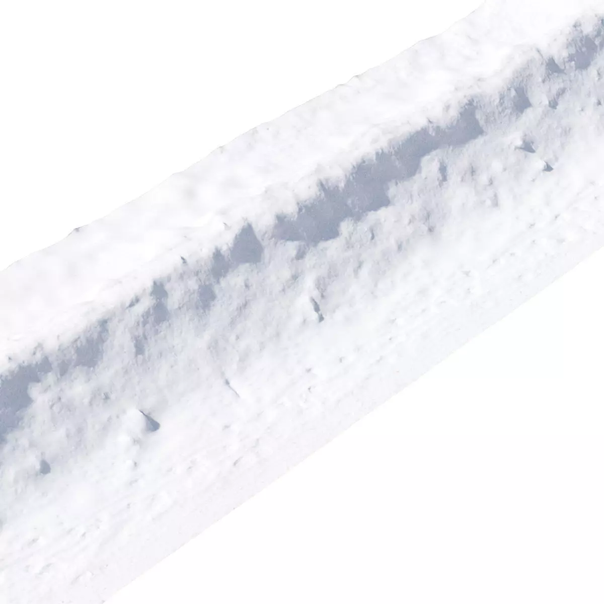 Snowdrift by the road 3D model_0