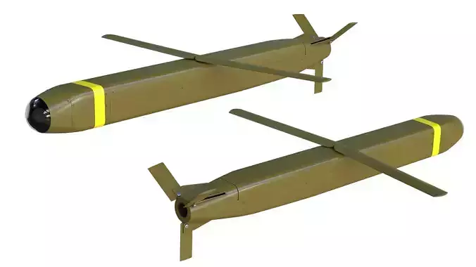 JACKAL Turbo Jet Powered Missile Low-poly 3D model