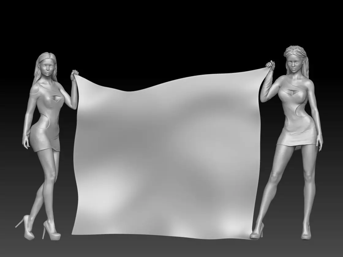 FORMULA ONE GIRL FLAG 4 x2 2025 3D print model