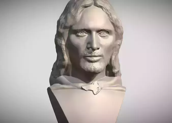 Aragorn The Lord of the Rings bust for 3D printing 3D print model
