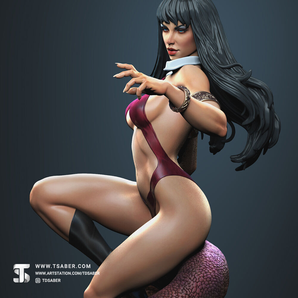 Vampirella Statue  3D print model_11