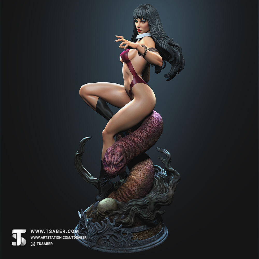 Vampirella Statue  3D print model_12