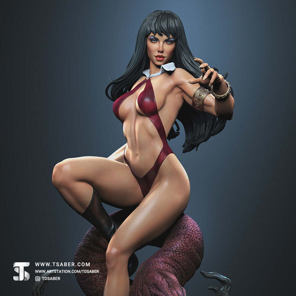 Vampirella Statue  3D print model_1