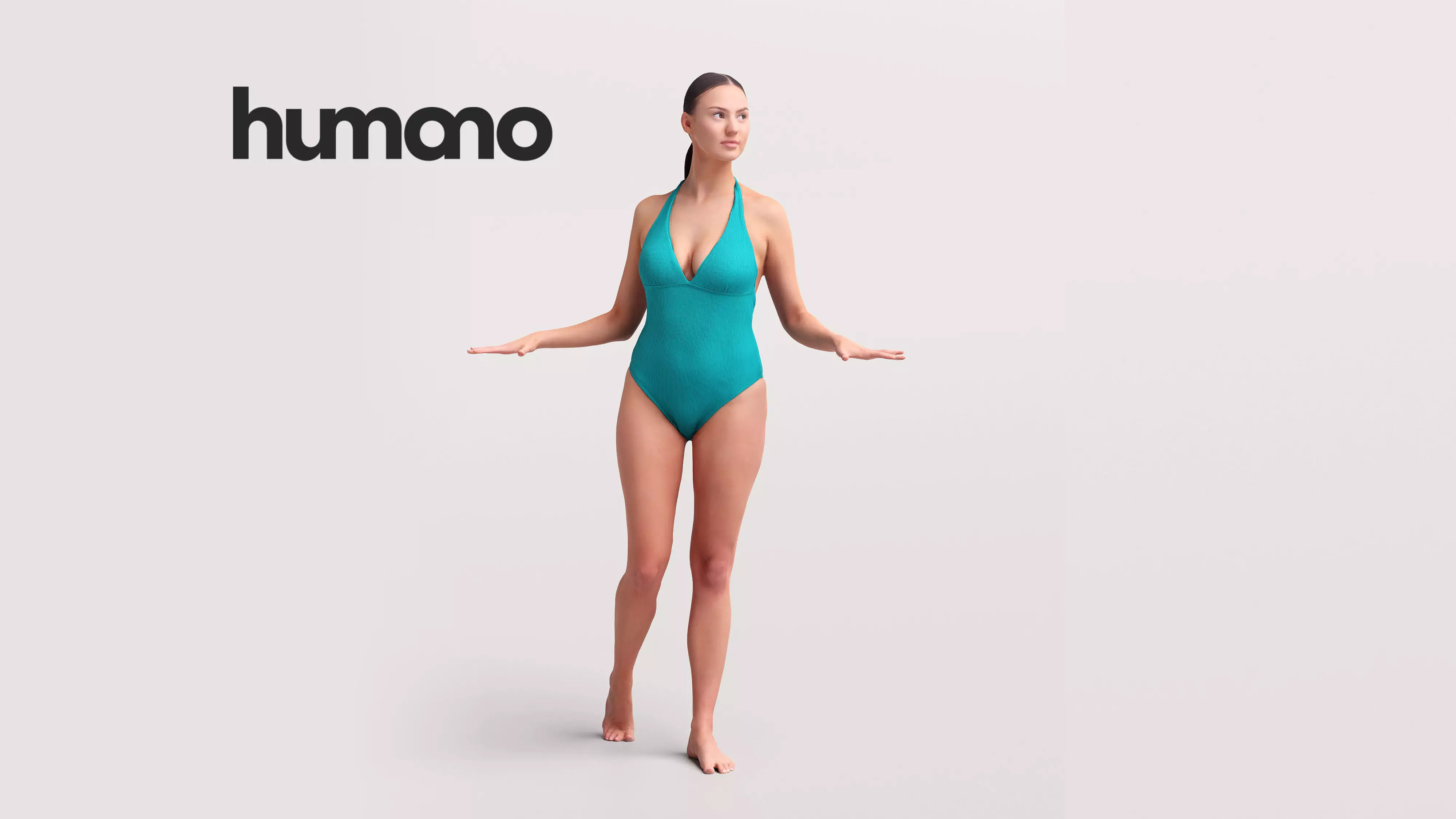 Humano Woman swimming in a pool -2509-050-7566 3D model