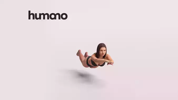 Humano Woman swimming in a pool -2509-045-7495 3D model