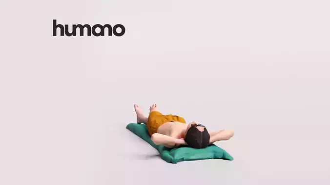 Humano Man lying on a mattress in a pool -2509-041-5190