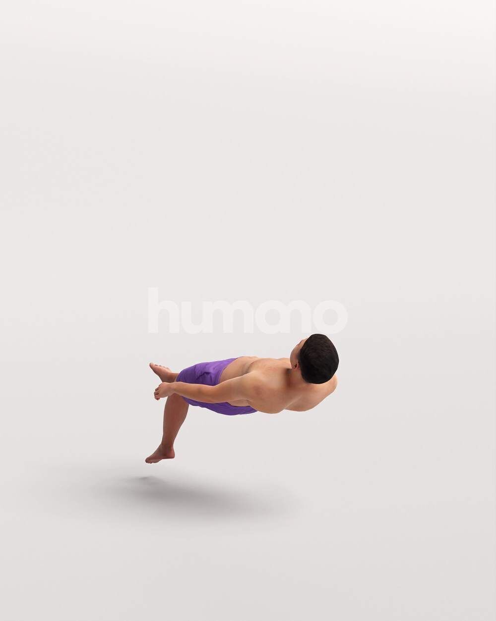 Humano Man swimming on back in a pool -2509-040-2984 3D model_8