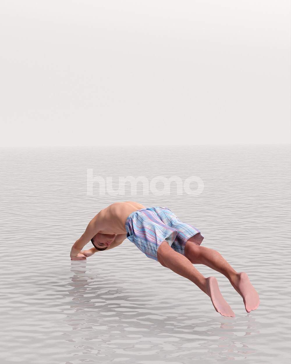 Humano Man jumping into the pool -2509-036-2041 3D model_14