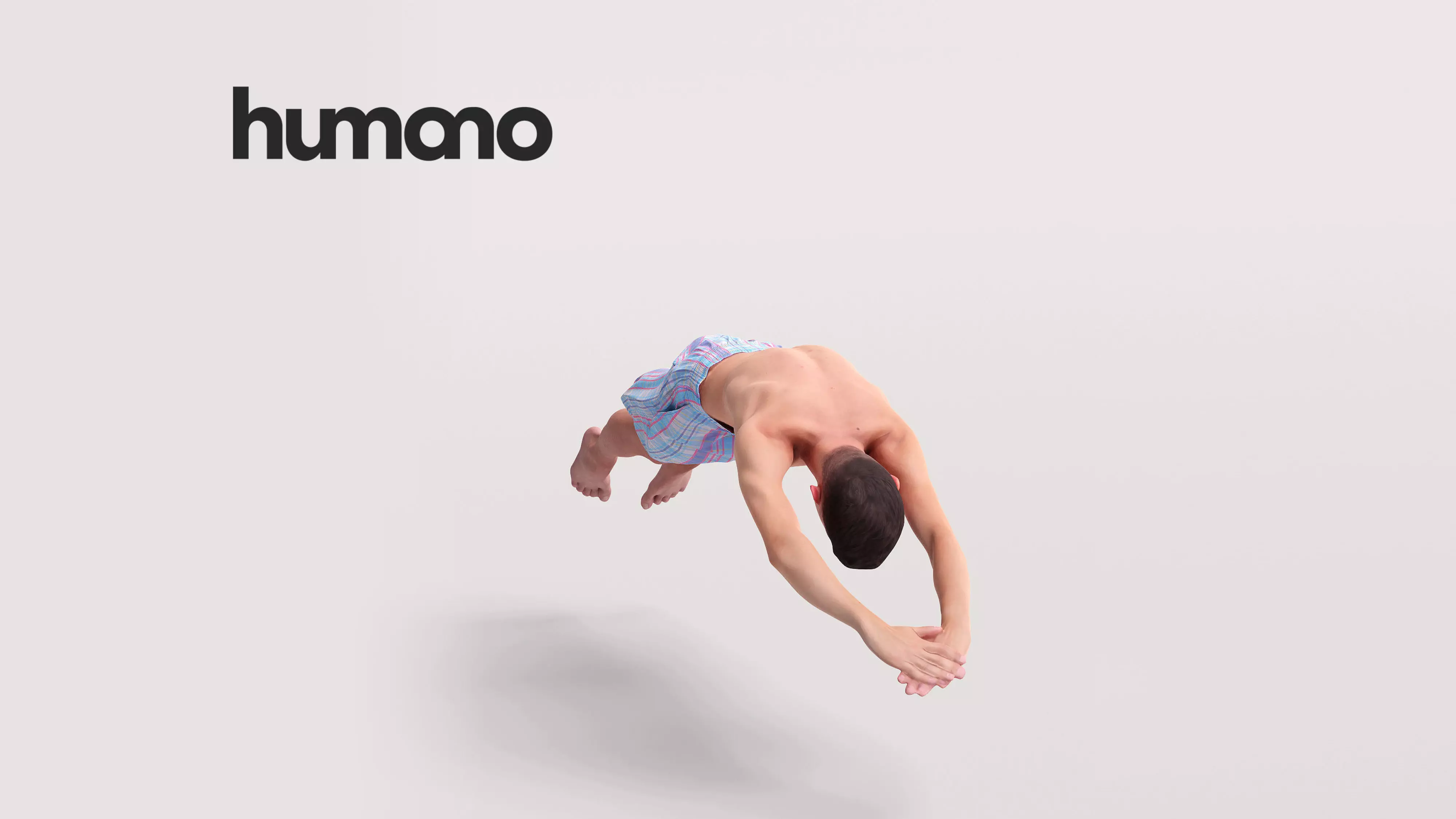 Humano Man jumping into the pool -2509-036-2041 3D model_0