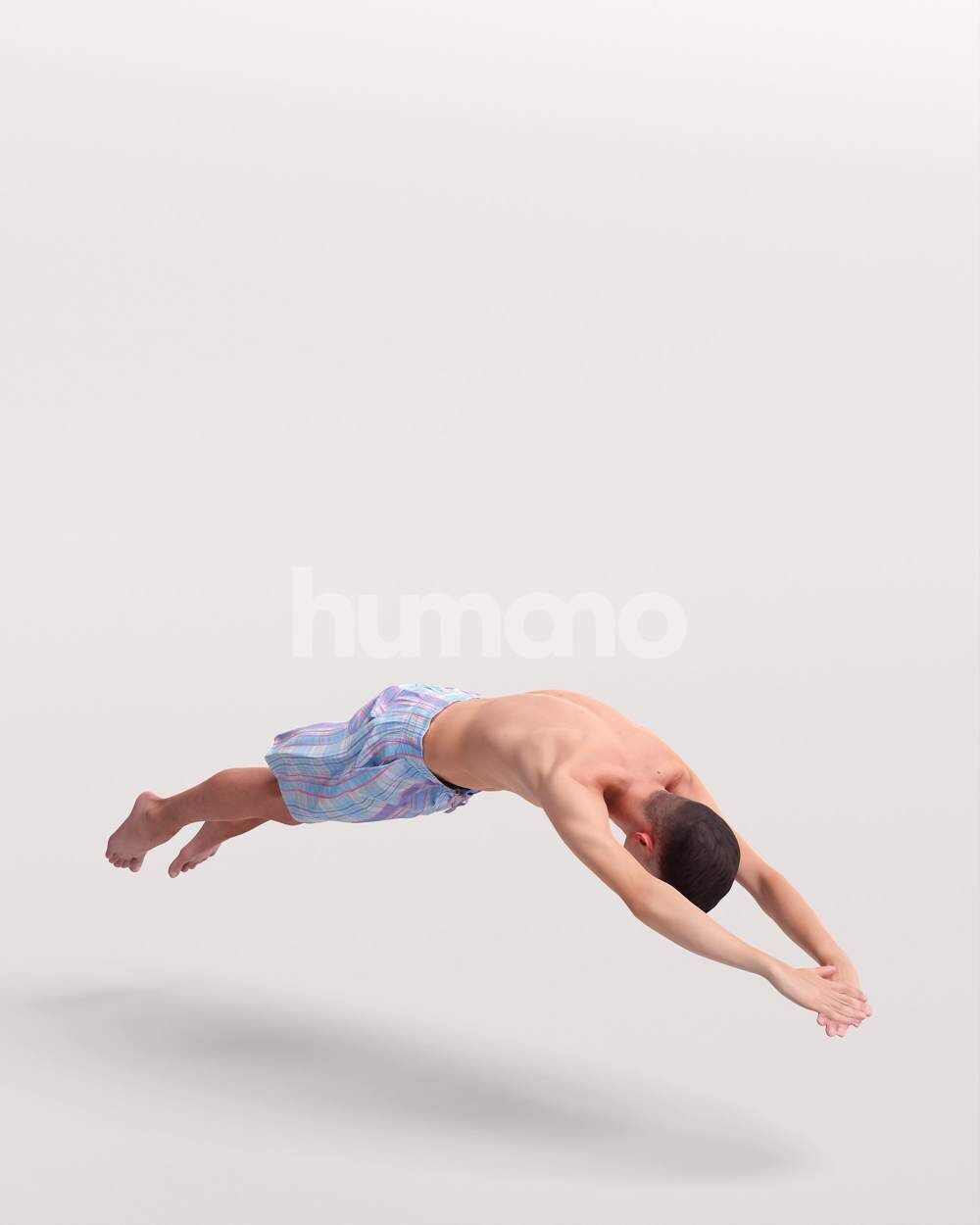 Humano Man jumping into the pool -2509-036-2041 3D model_9