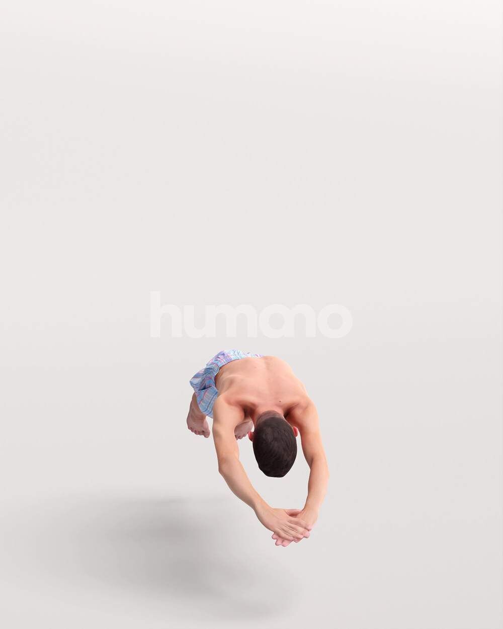 Humano Man jumping into the pool -2509-036-2041 3D model_6