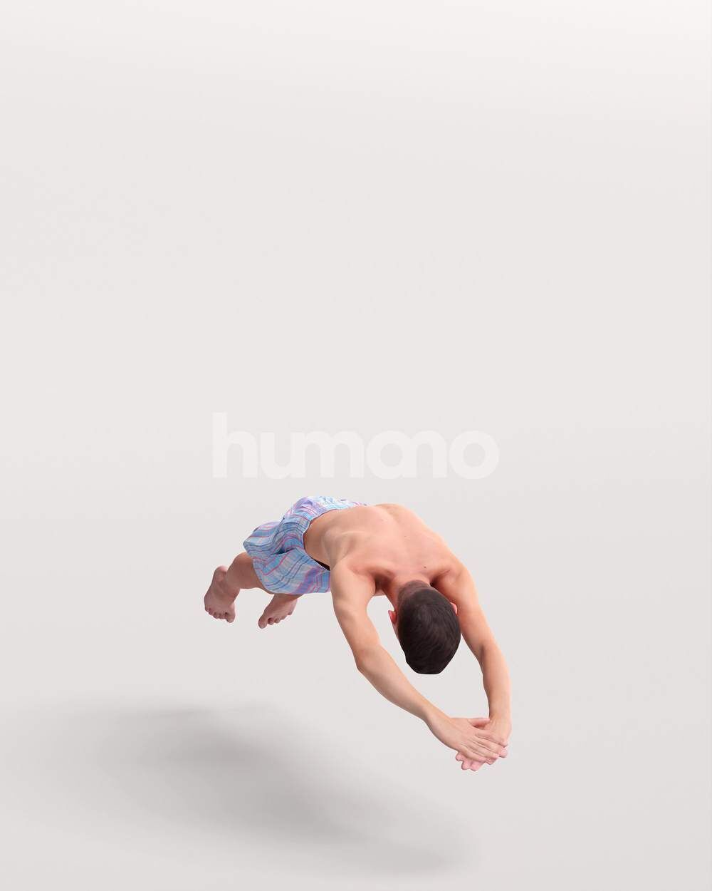 Humano Man jumping into the pool -2509-036-2041 3D model_4