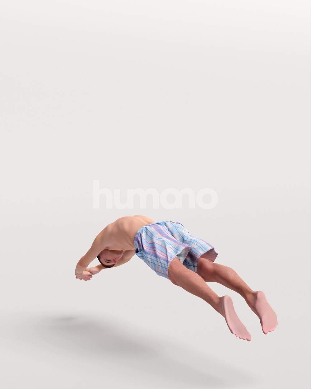 Humano Man jumping into the pool -2509-036-2041 3D model_7