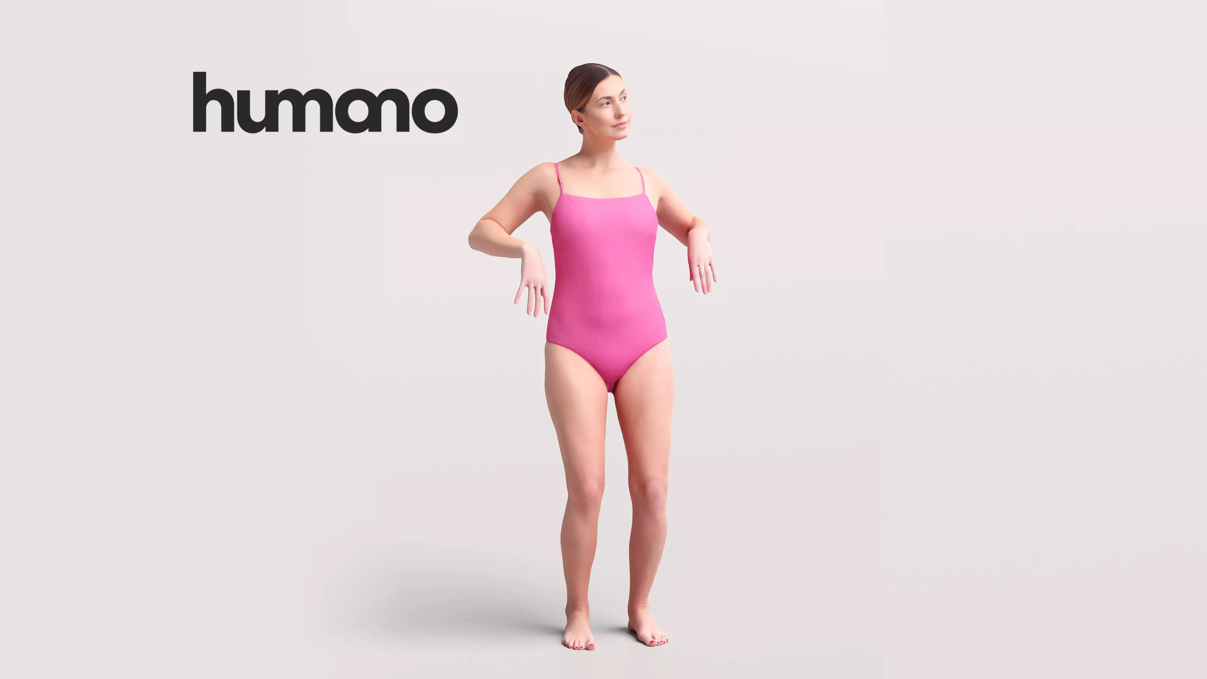 Humano Woman leaning of the edge of the pool -2509-032-7317 3D model