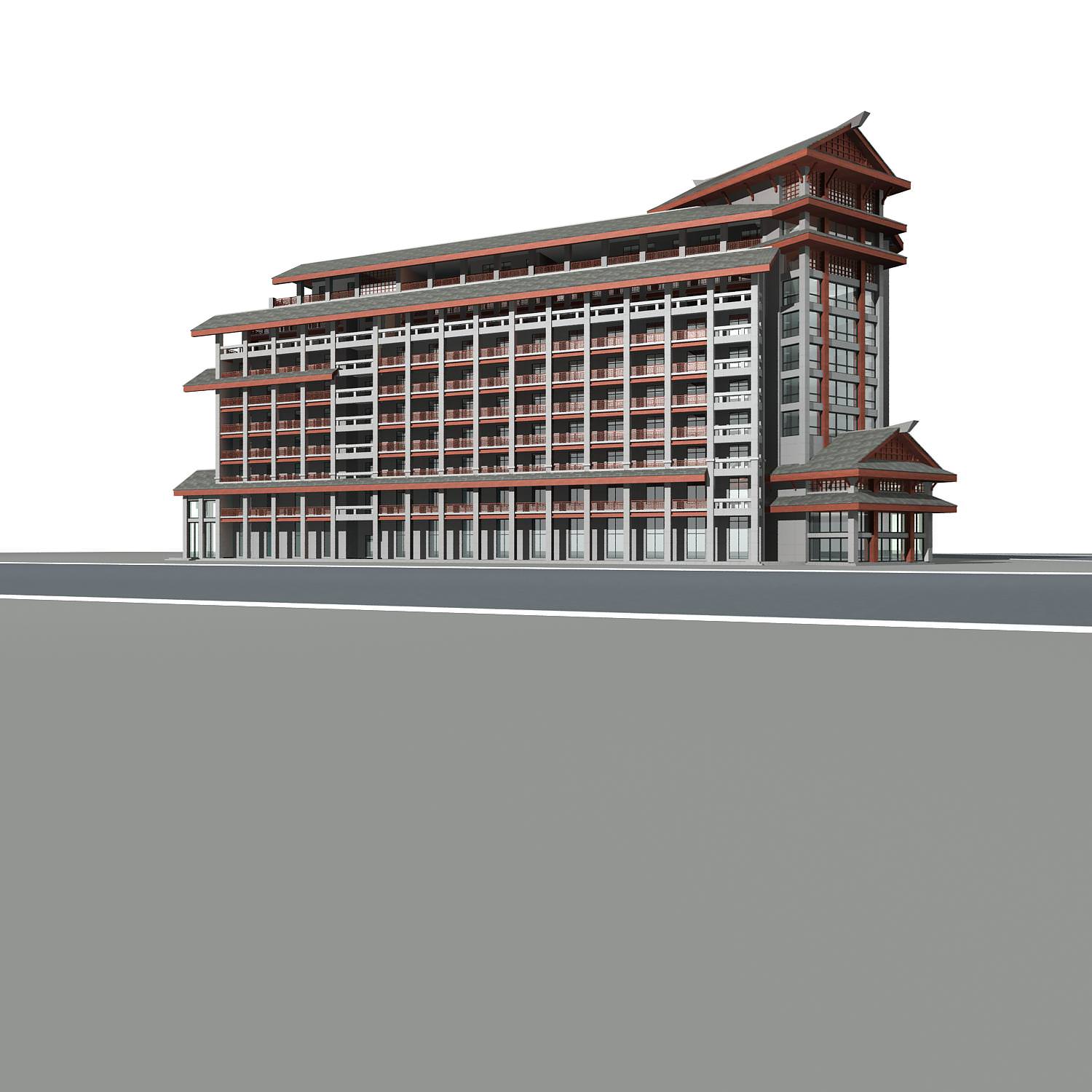 Hotel Building Collection 60 items Vol1 3D model_48