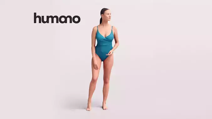 Humano Woman swimming walking around the pool -2510-050-7460