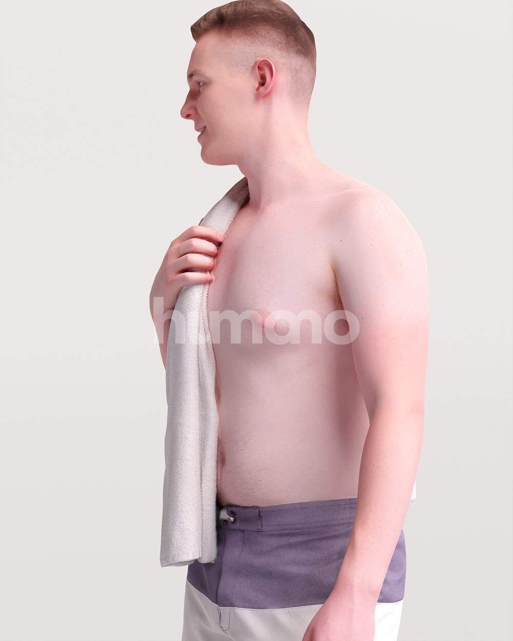 Humano Man swimming walking around the pool -2510-035-1726 3D model_10