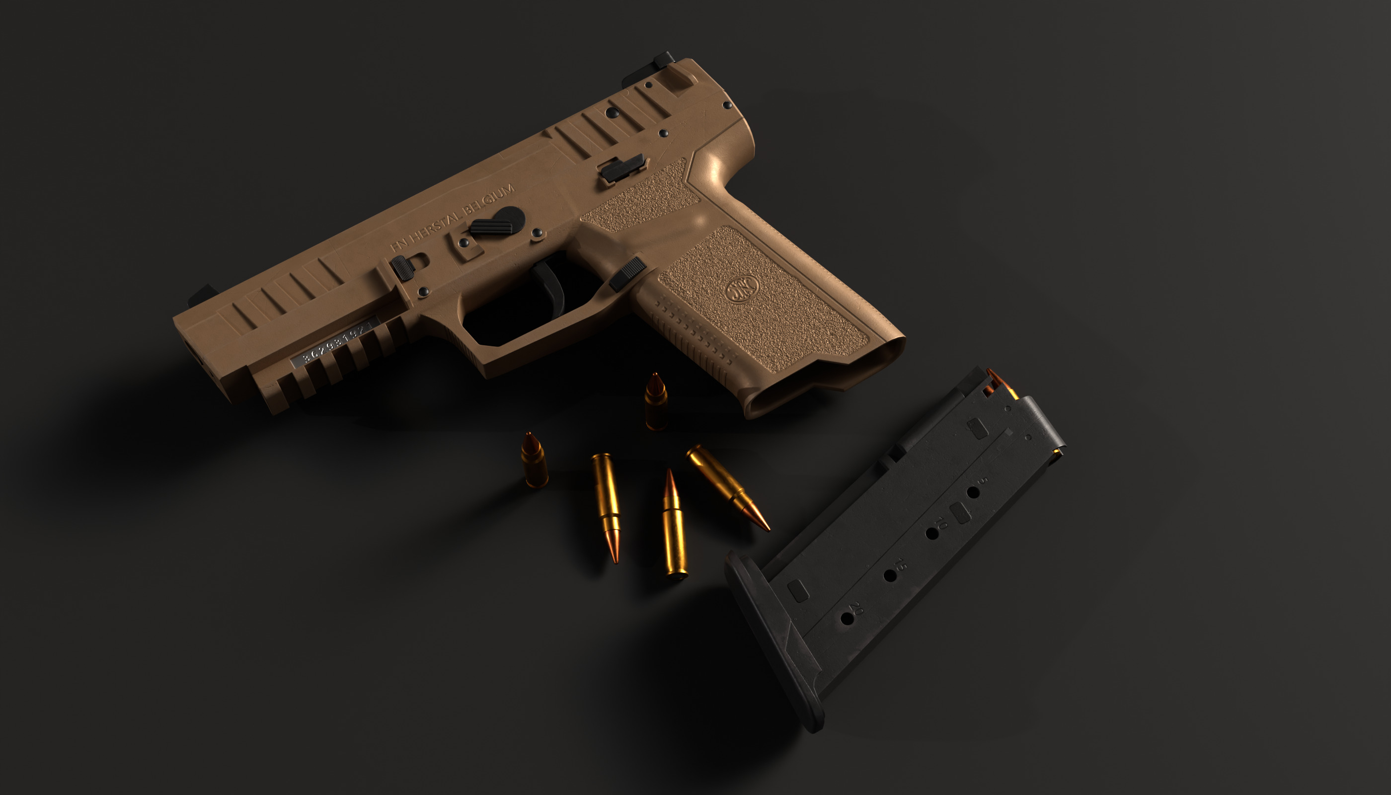 FN Five Seven MK3 - Game Ready Low-poly 3D model_5