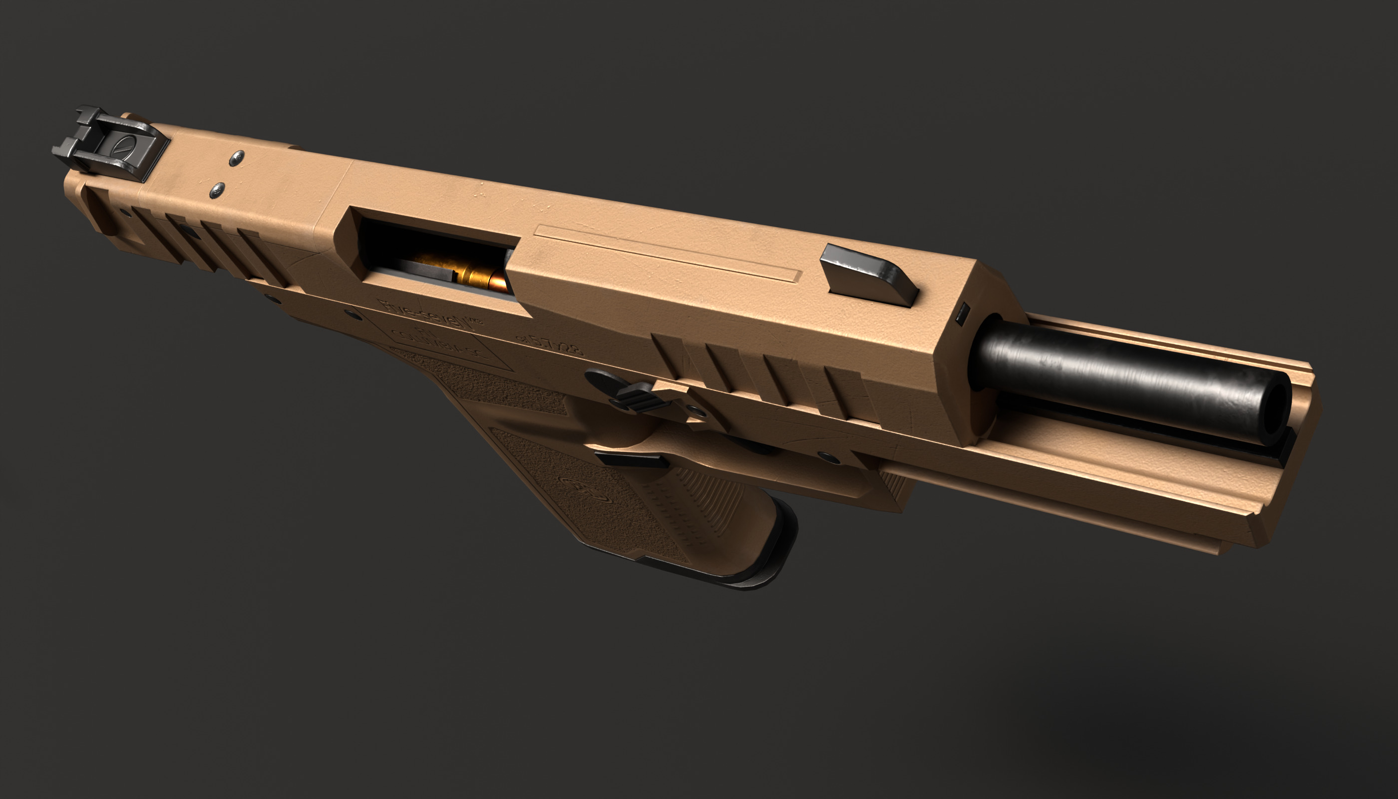 FN Five Seven MK3 - Game Ready Low-poly 3D model_2