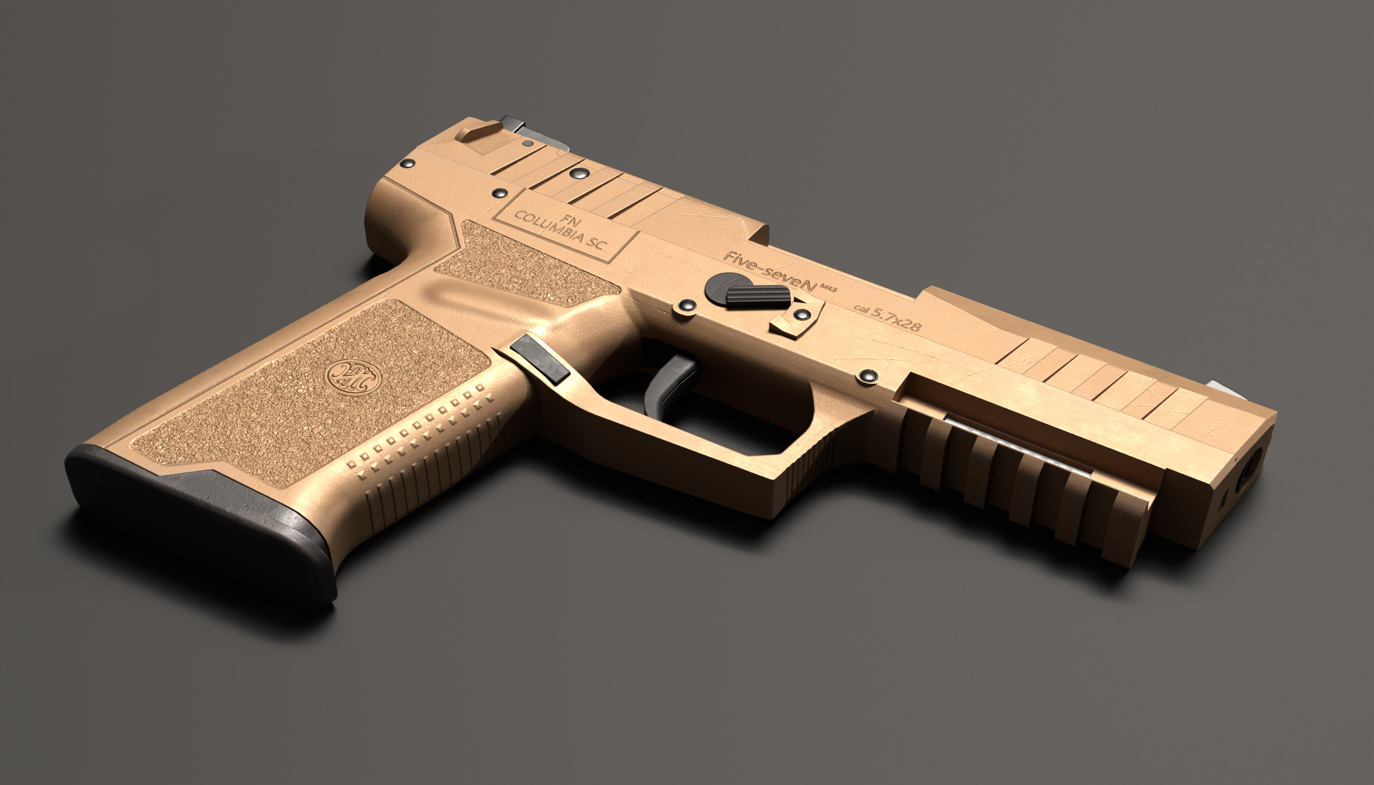 FN Five Seven MK3 - Game Ready Low-poly 3D model_4