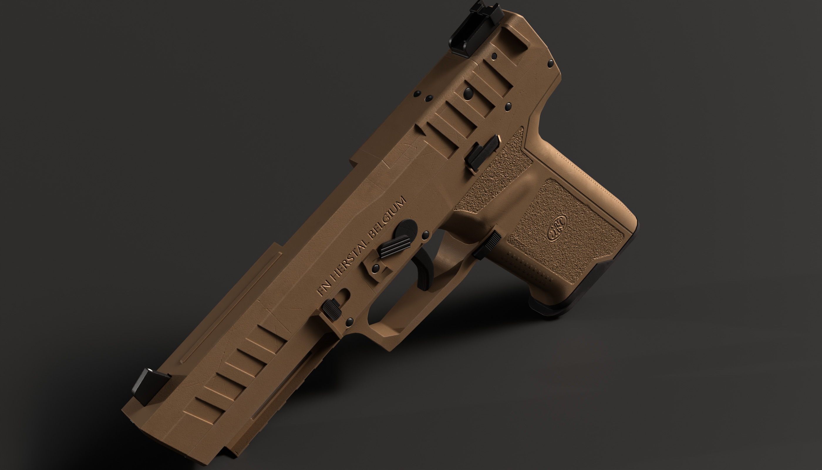 FN Five Seven MK3 - Game Ready Low-poly 3D model_1