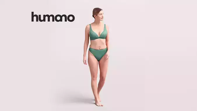 Humano Woman swimming walking around the pool -2510-032-7337