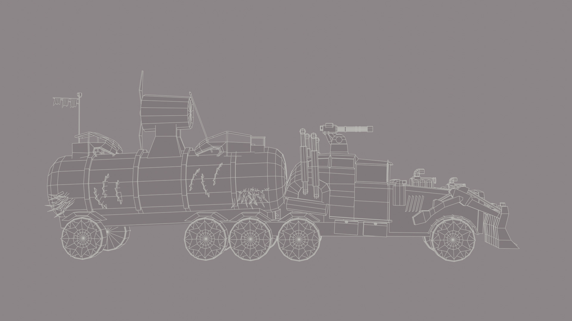 Apocalyptic Truck  3D model Low-poly 3D model_4