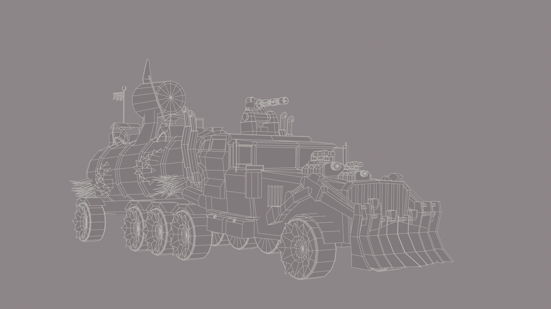 Apocalyptic Truck  3D model Low-poly 3D model_5