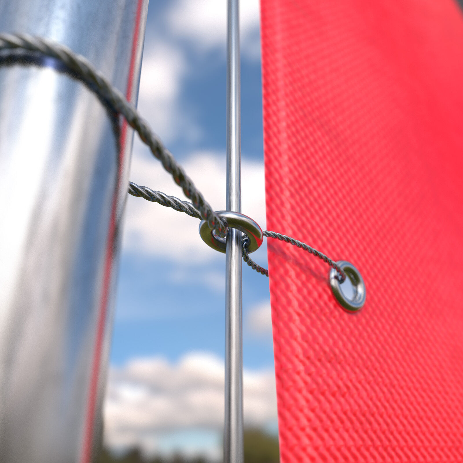 Flag Palestine animated loop 3D model_3