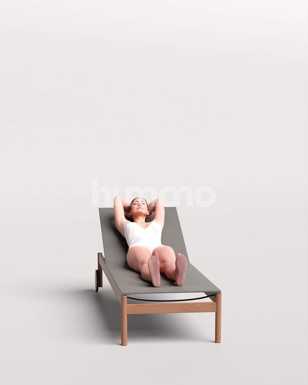 Humano Woman lying on sunbed in suimsuit-2510-032-7280 3D model_6