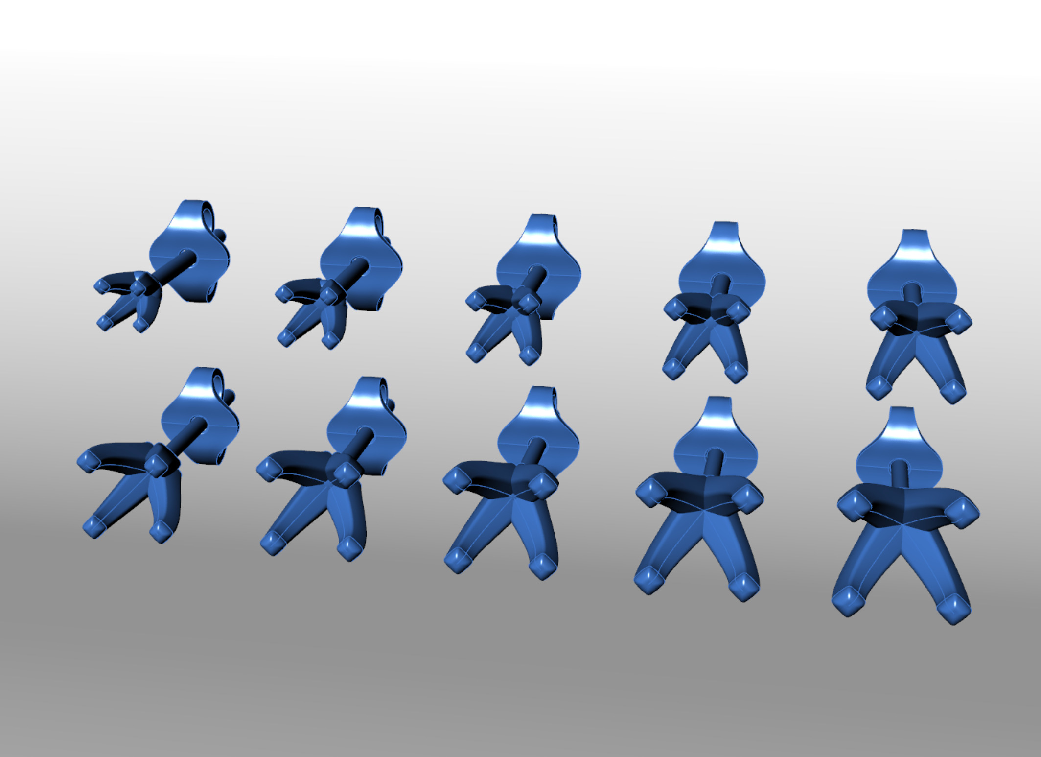 Diamond Studs 10 Sizes with Shank Setting Earrings CAD  3D print model_7