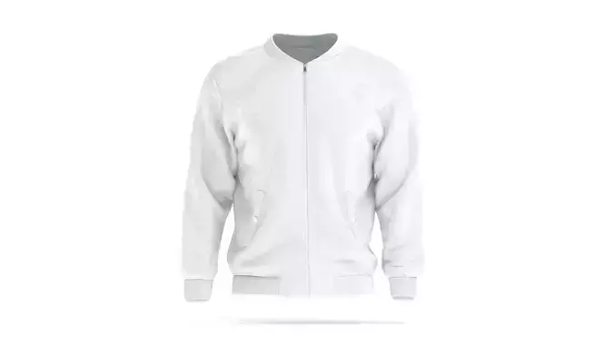White Bomber Jacket - mens casual puffer