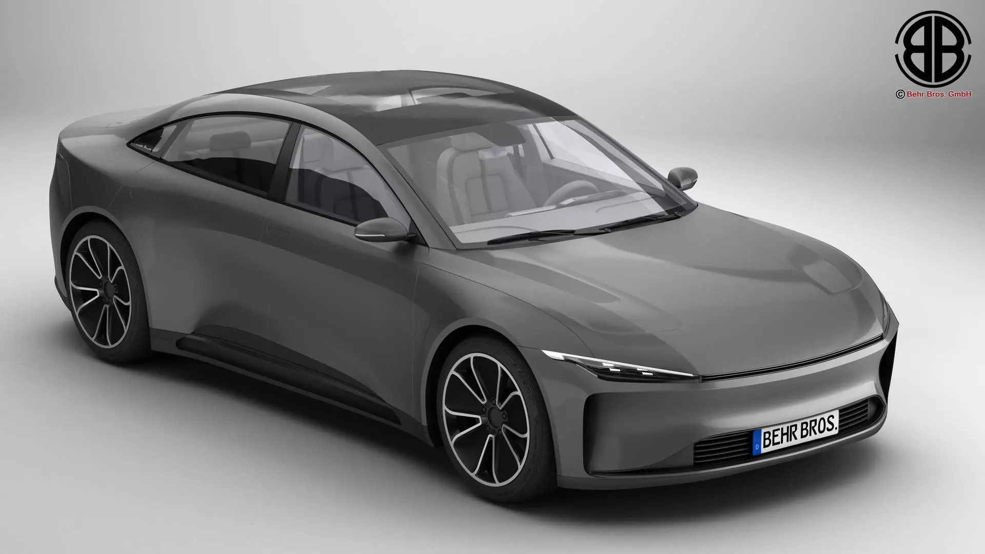 Generic Modern Coupe 3D model_0