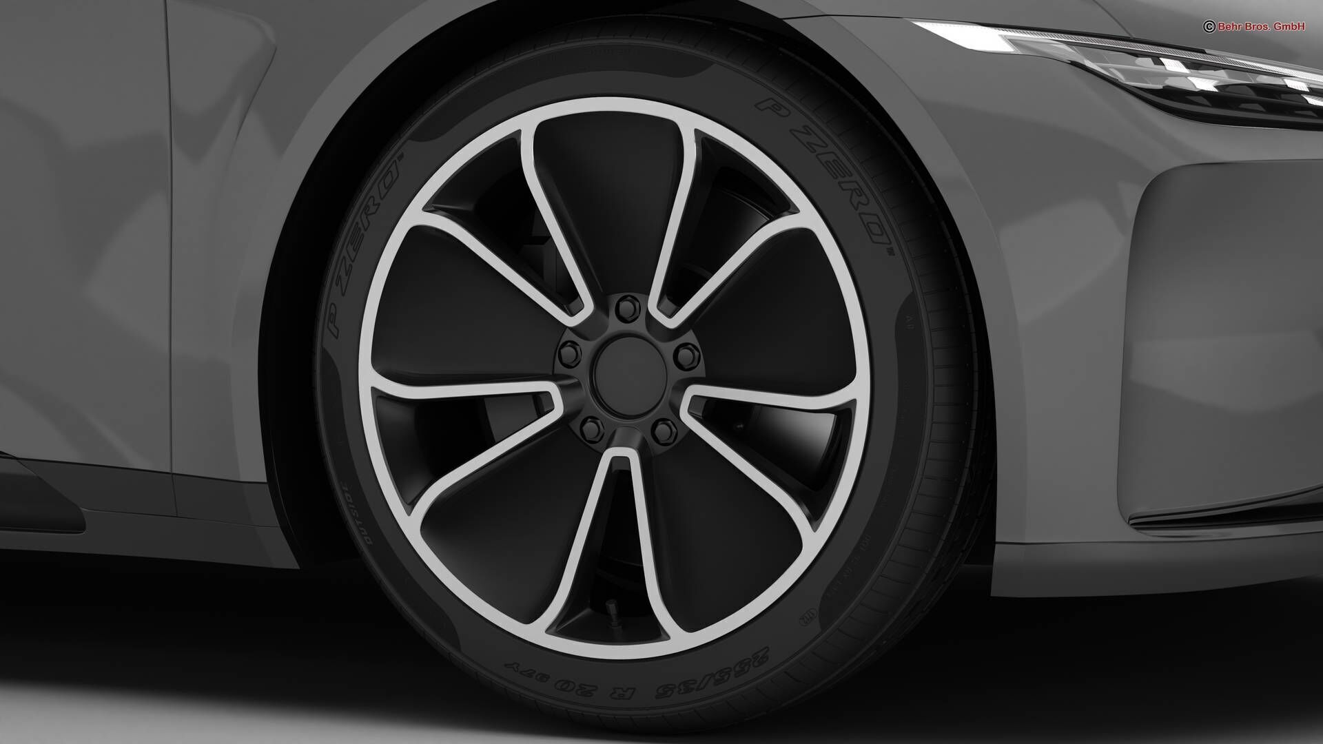 Generic Modern Coupe 3D model_8